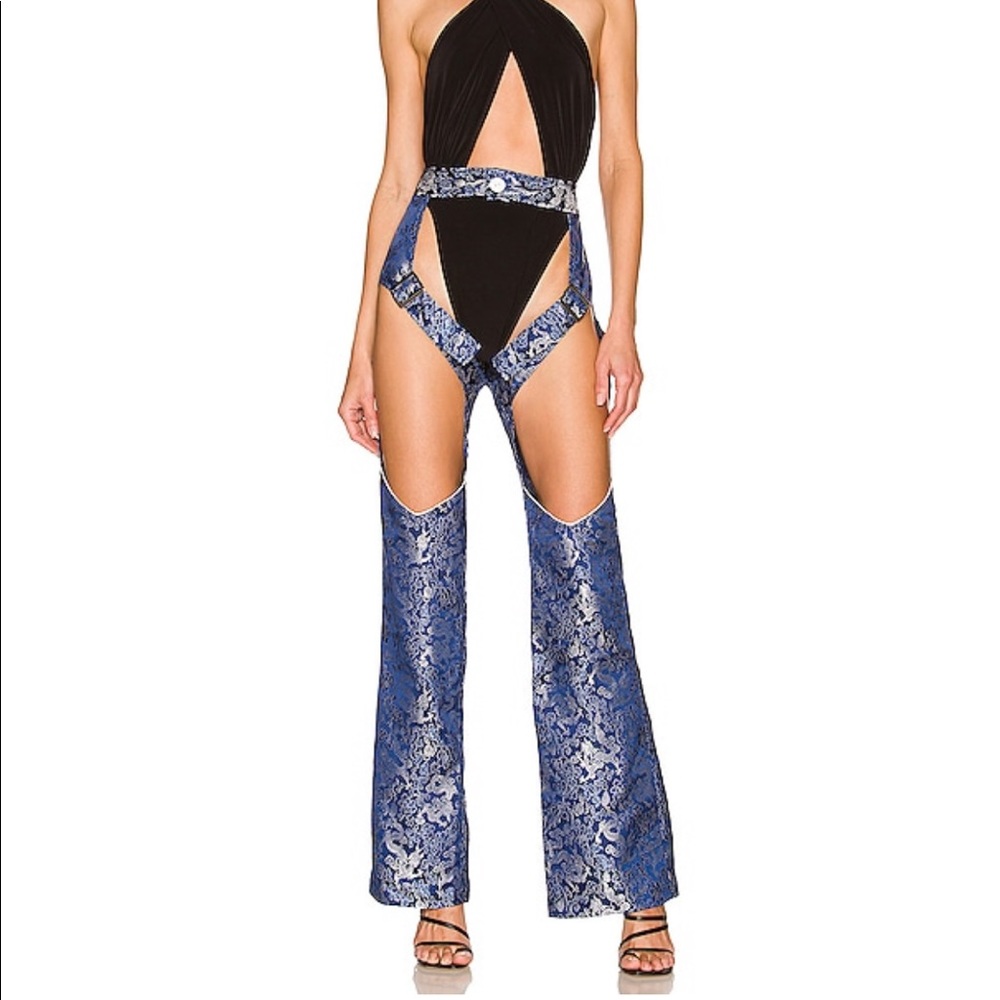 Kim Shui Brocade Chaps x Revolve